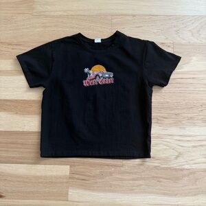 Women’s Graphic T-Shirt West Coast Print, Cropped Size XL